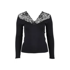 Sandgaard New York - Seamless bluse med blonde SG149 Black fra SANDGAARD