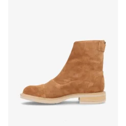 Shoedesign Copenhagen DAHLIA - Camel ruskindsstøvle S221-1006 Suede Tan-beg fra Shoedesign Copenhagen