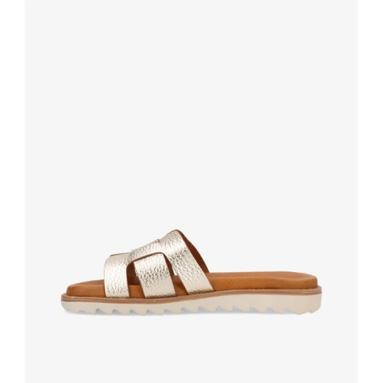 Shoedesign Copenhagen LINDA - Guld sandal SD-43 Leather Gold fra Shoedesign Copenhagen