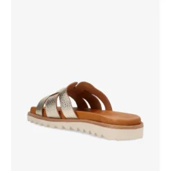Shoedesign Copenhagen LINDA - Guld sandal SD-43 Leather Gold fra Shoedesign Copenhagen