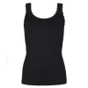 Tim&Simonsen Frida Rib Top - Sort rib top med blonde 217 Nero fra TimogSimonsen
