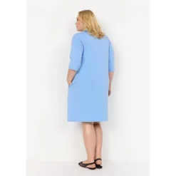 Wasabi WA-SABINA 32 - Lyseblå sweat kjole W20265 Air Blue fra Wasabiconcept