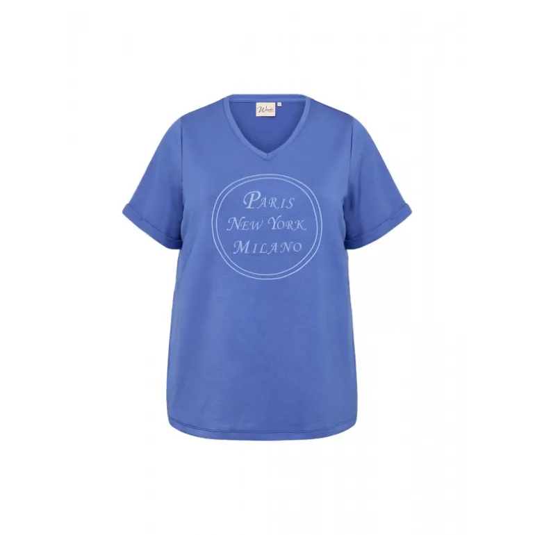Wasabi WA-SABRINA 37 - Blå blød bluse W20305 Amparo Blue fra Wasabiconcept