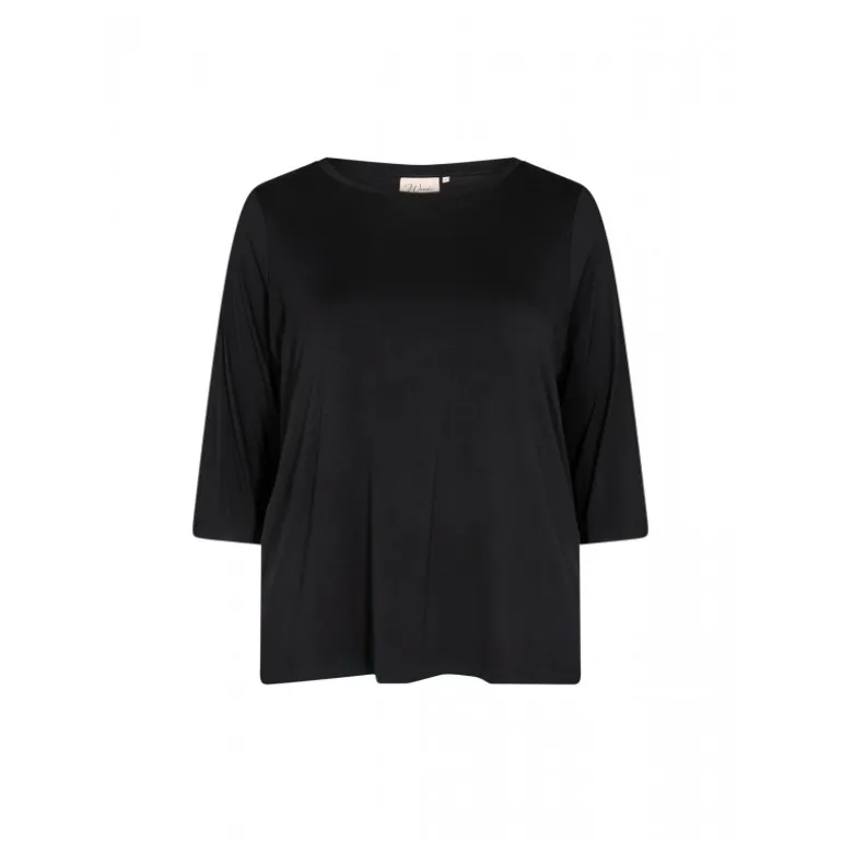Wasabi WA-SABRINA 37 - Sort blød bluse W20305 Black fra Wasabiconcept