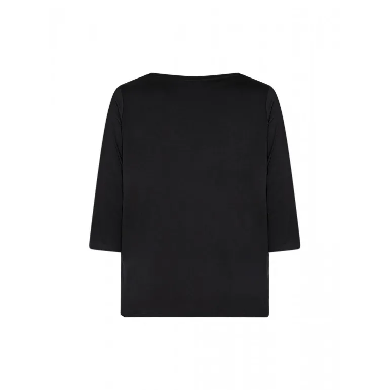 Wasabi WA-SABRINA 37 - Sort blød bluse W20305 Black fra Wasabiconcept