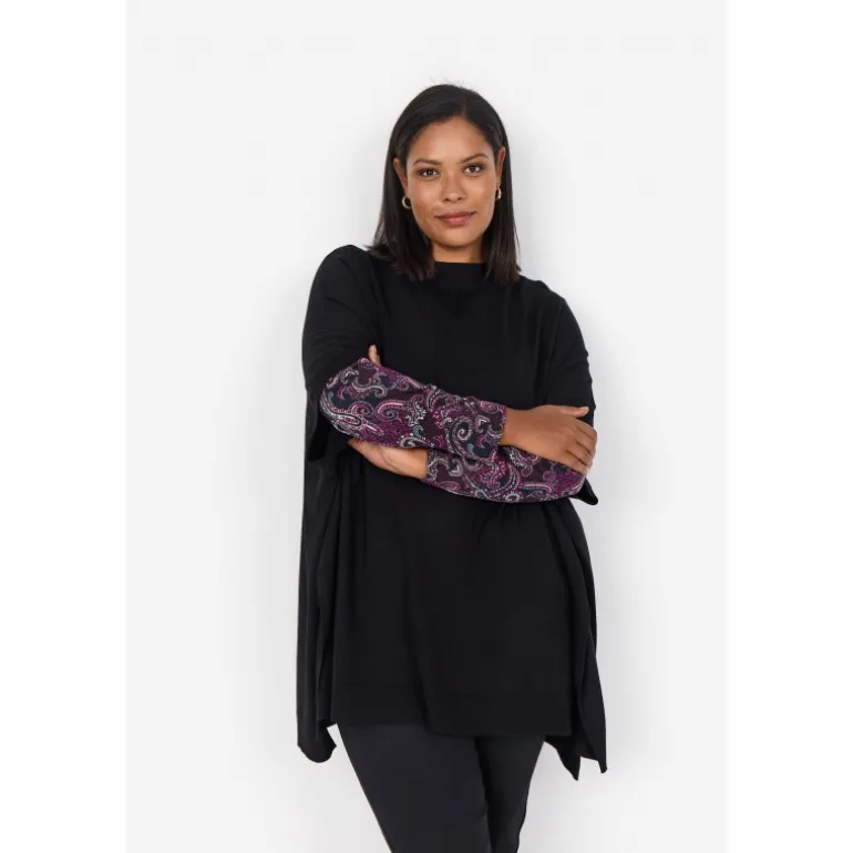 Wasabi WA-SAMANDA 17 - Sort poncho W30061 Black fra Wasabiconcept