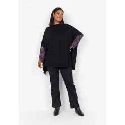 Wasabi WA-SAMANDA 17 - Sort poncho W30061 Black fra Wasabiconcept