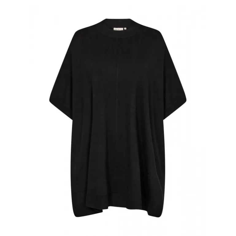Wasabi WA-SAMANDA 17 - Sort poncho W30061 Black fra Wasabiconcept