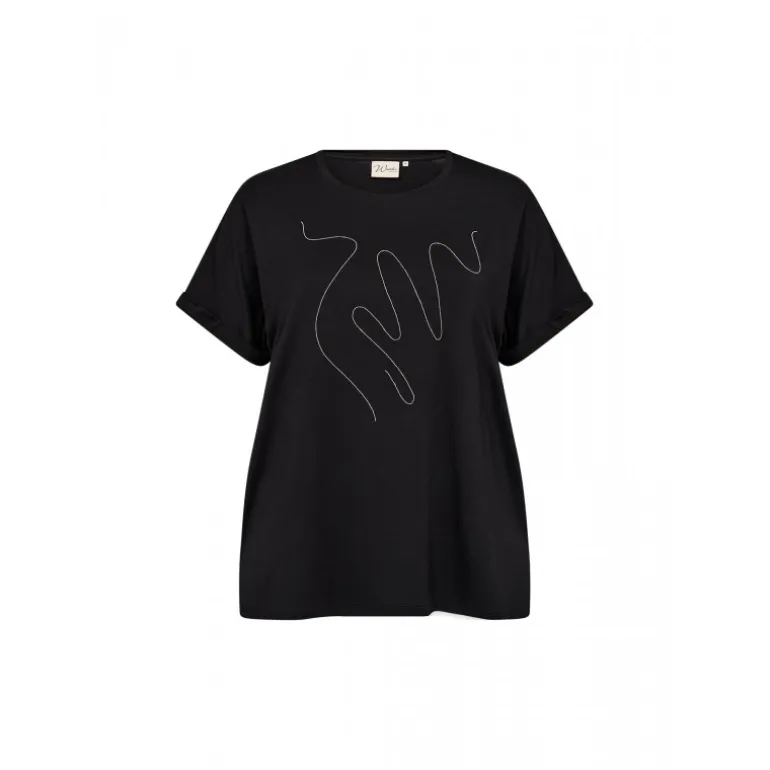Wasabi WA-SIBELLE 9 - Sort t-shirt W20240 Black fra Wasabiconcept