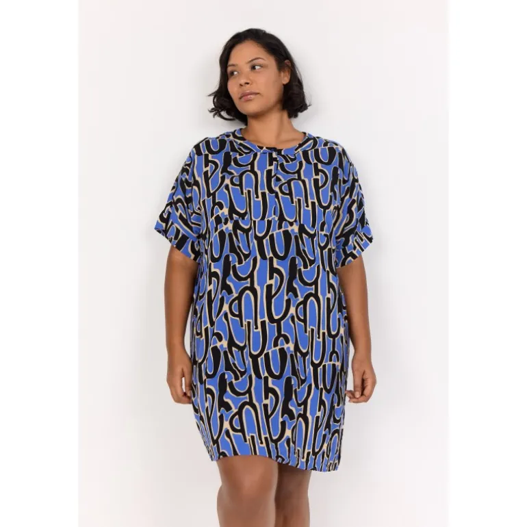 Wasabi WA-VALERA 4 - Blå printet tunika W10366 Amparo Blue Combi fra Wasabiconcept