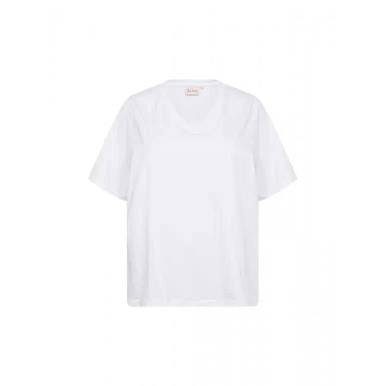 Wasabi WA-VERONA 2 - Hvid bomulds t-shirt W20307 White fra Wasabiconcept