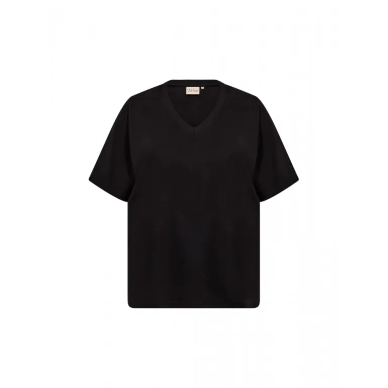 Wasabi WA-VERONA 2 - Sort bomulds t-shirt W20307 Black fra Wasabiconcept