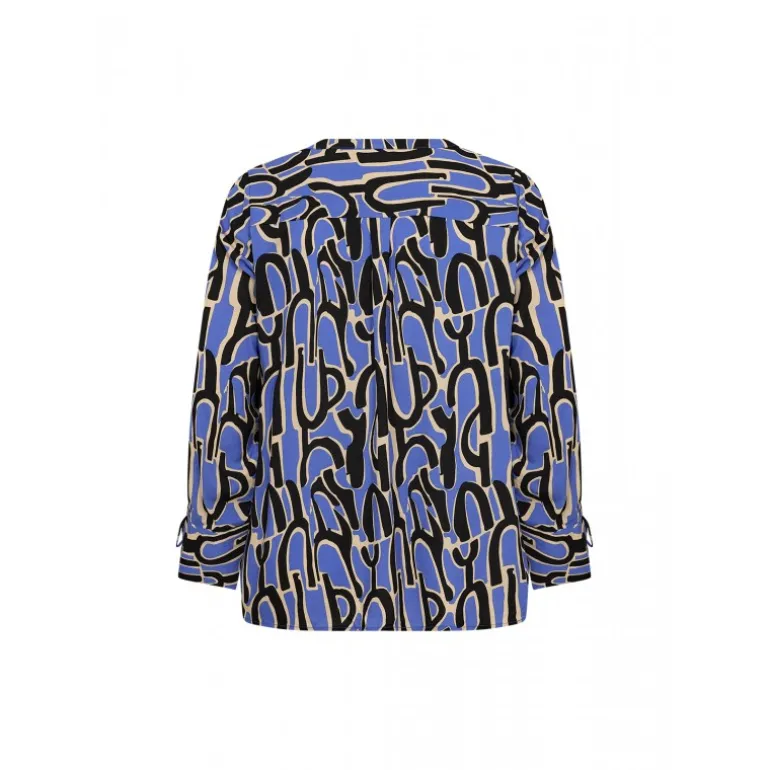 Wasabi WA-WALERA 2 - Blå printet bluse W10364 Amparo Blue Combi fra Wasabiconcept
