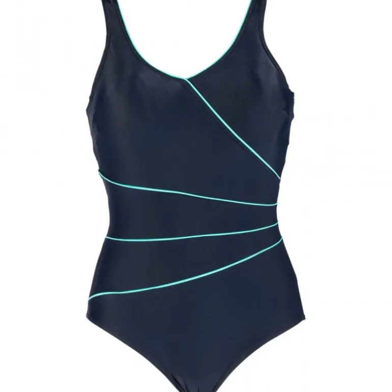 Wiki Swimsuit Daniella Classic - Blå/Turkis badedragt W9514 Navy/Aqua fra WIKI