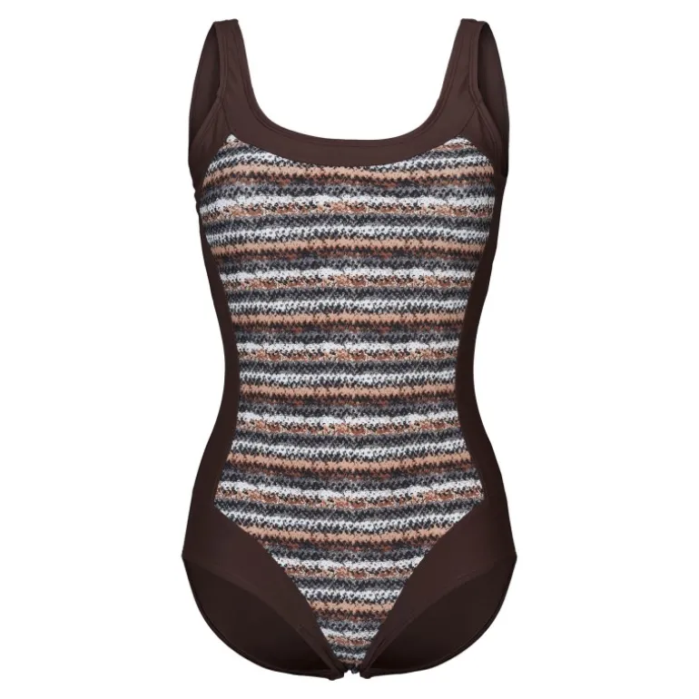 Wiki Swimsuit Isabella Classic - Brun mønstret Badedragt 480-9518 Puerto Rico fra WIKI
