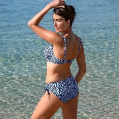 Wiki Underwired Bikini Top - Marine printet Bikini Overdel 472-3466 Milano fra WIKI