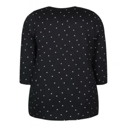 Zhenzi Alberta 627-T-shirt 3/4 - Sort t-shirt 200627 Black fra Zhenzi