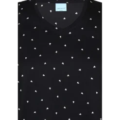 Zhenzi Alberta 627-T-shirt 3/4 - Sort t-shirt 200627 Black fra Zhenzi