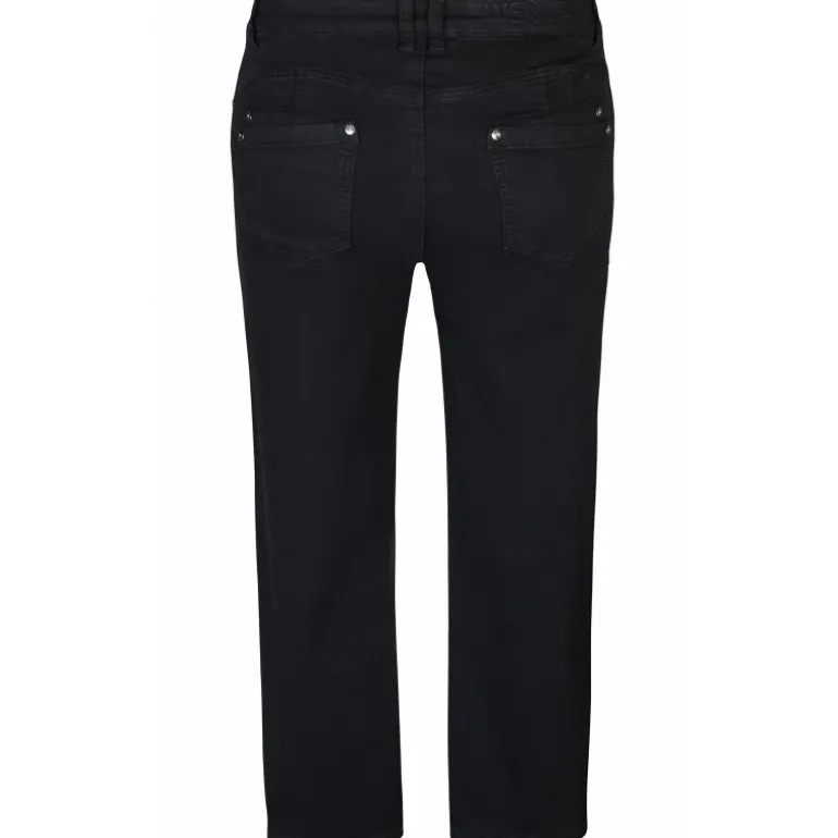 Zhenzi Curve2 03-Pants - Sorte jeans 200506 Black fra Zhenzi