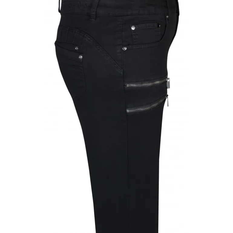 Zhenzi Curve2 03-Pants - Sorte jeans 200506 Black fra Zhenzi