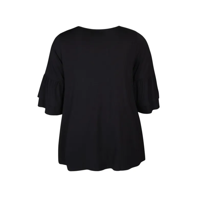 Zhenzi Debi 542 Tunic 3/4 - Sort tunika 200542 Black fra Zhenzi