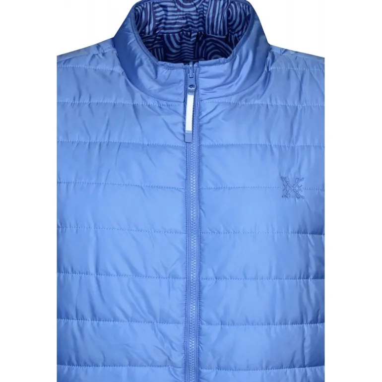 Zhenzi Elea 608-Waistcoat - Vatteret vendbar vest 200608 Cornflower Blue fra Zhenzi