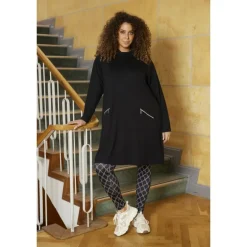Zhenzi Ella 632-Tunic L/S - Sort tunika 200632 Black fra Zhenzi