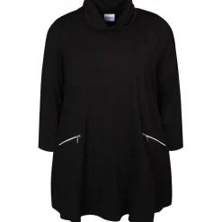 Zhenzi Ella 632-Tunic L/S - Sort tunika 200632 Black fra Zhenzi