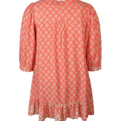 Zhenzi Ghia 751-Tunic 3/4 - Koral printet tunika 200751 Coral poppy fra Zhenzi