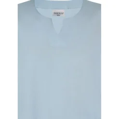 Zhenzi Hyla 796-Blouse S/S - Lyseblå bluse 200796 Blue bell fra Zhenzi