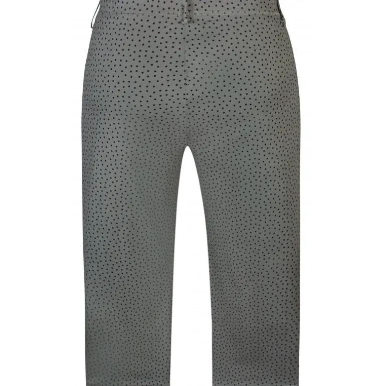 Zhenzi Jazzy 66 Jazzy fit - Armygrøn stumpebuks med prikker 200251 Army Way fra Zhenzi