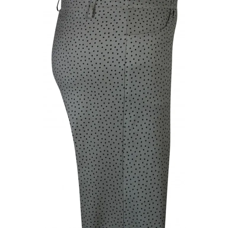 Zhenzi Jazzy 66 Jazzy fit - Armygrøn stumpebuks med prikker 200251 Army Way fra Zhenzi