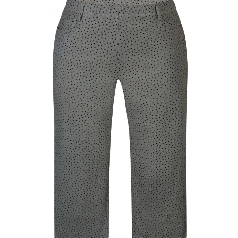 Zhenzi Jazzy 66 Jazzy fit - Armygrøn stumpebuks med prikker 200251 Army Way fra Zhenzi