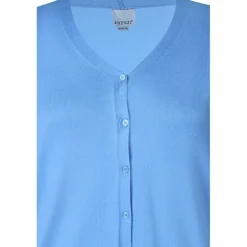 Zhenzi Kogle 410-Cardigan L/S - Lyseblå cardigan 200617 Cornflower Blue fra Zhenzi