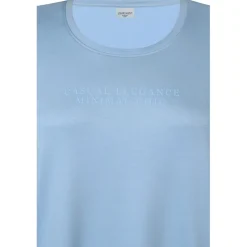 Zhenzi Mya 733-Tunic S/S - Lyseblå jersey kjole 200733 Blue bell fra Zhenzi