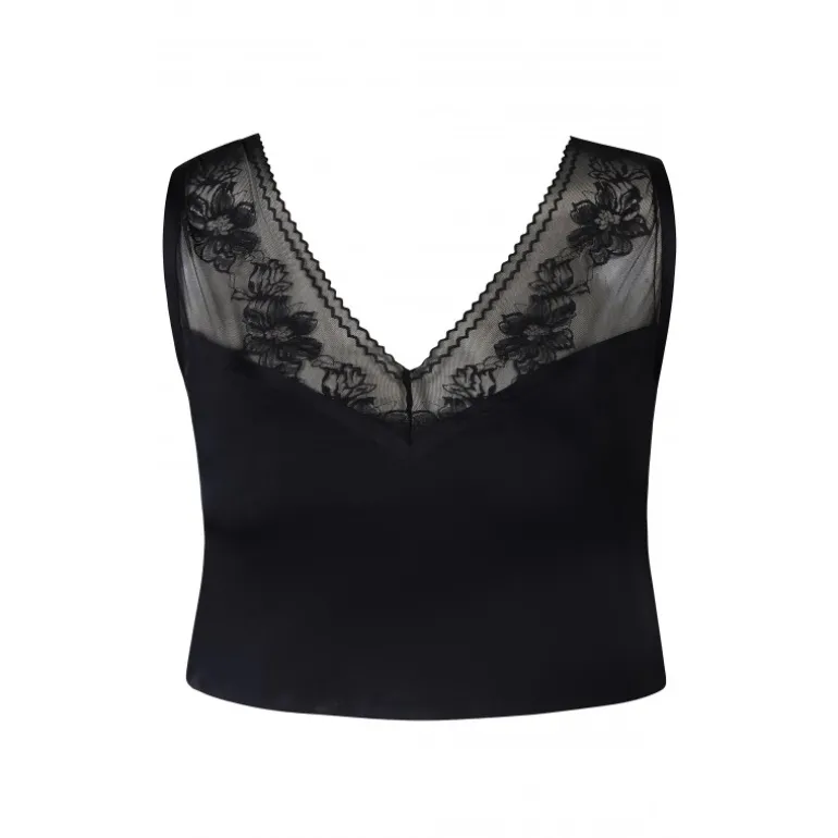 Zhenzi Paige 347 Bra Top - Sort top med blonde 200347 Black fra Zhenzi