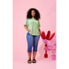 Zhenzi Salsa 110 Salsa Fit - Lys denim stumpebuks 200258 Calla Blue fra Zhenzi