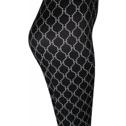 Zhenzi Susa 628 Leggings - Sort leggings med hvidt print 200628 black fra Zhenzi