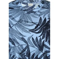 Zhenzi Sylva 719-Blouse 3/4 - Blå printet bluse 200719 Blue Bell fra Zhenzi