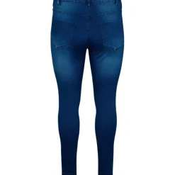Zizzi Jeans, Long, Amy J10305L - Blå jeans Blue Denim fra Zizzi