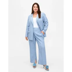 Zizzi MKOOPA SLIT PANT - Jakkesæts buks M90007B Infinity fra Zizzi