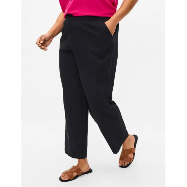 Zizzi VFLEX PANTS - Sort buks V00471J Black fra Zizzi